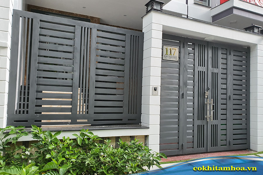 Cấu tạo của cổng sắt hộp